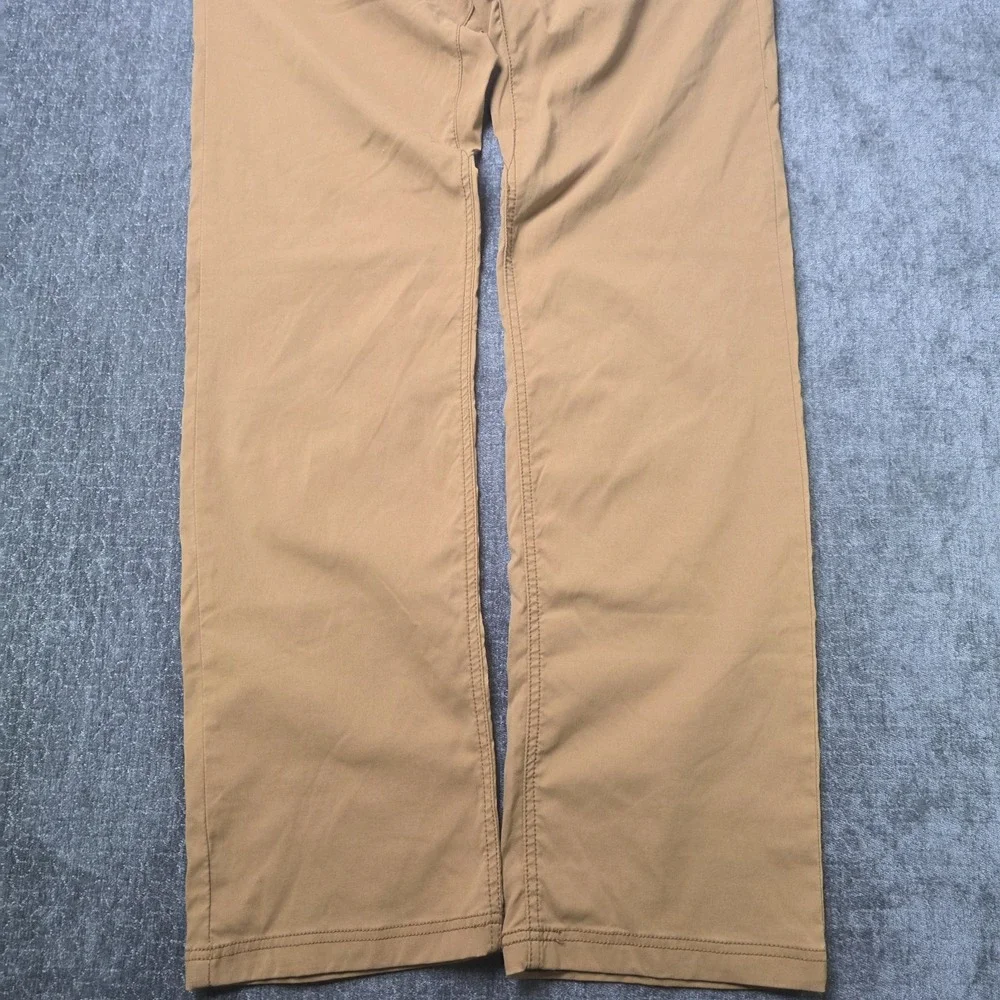 prAna Brion Pants Mens 34x32 Brown Slim Fit Performance Stretch Outdoor Trousers